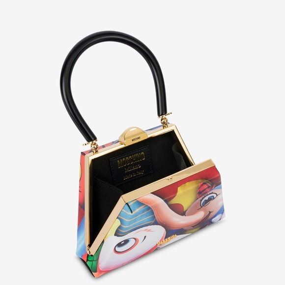 Moschino Inflatable Animals trapeze kiss lock hand crossbody bag NEW - Picture 2 of 13
